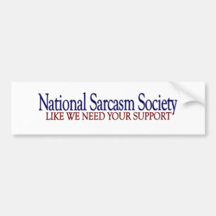 Adesivo Para Carro Sociedade nacional do sarcasmo