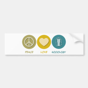 Adesivo Para Carro Sociologia do amor da paz