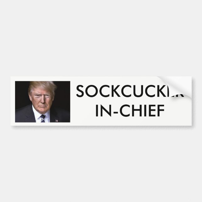 Adesivo Para Carro "SockCucker" no trunfo principal de anti-Donald (Frente)