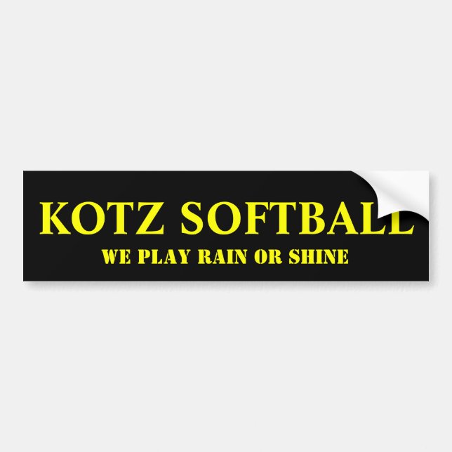 ADESIVO PARA CARRO SOFTBALL DE KOTZ (Frente)