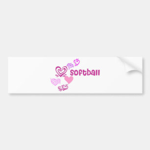 Adesivo Para Carro Softball do amor