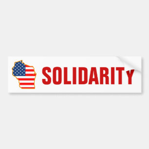 Adesivo Para Carro Solidariedade com trabalhadores de Wisconsin