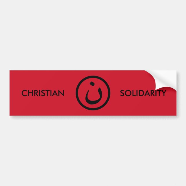 Adesivo Para Carro Solidariedade cristã Nasrani Iraque (Frente)