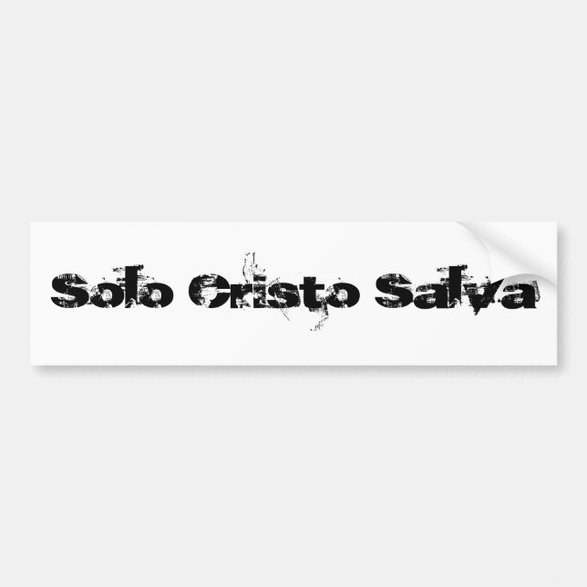 Adesivo Para Carro Solo Cristo Salva (Frente)