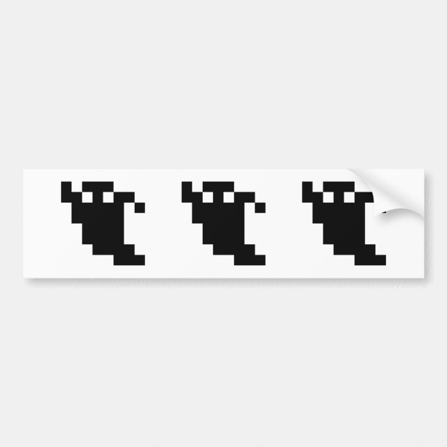 Adesivo Para Carro Sombra fantasma de pixel de 8 bits (Frente)
