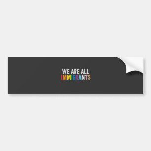 Adesivo Para Carro Somos Todos Imigrantes LGBT - Arco-Íris