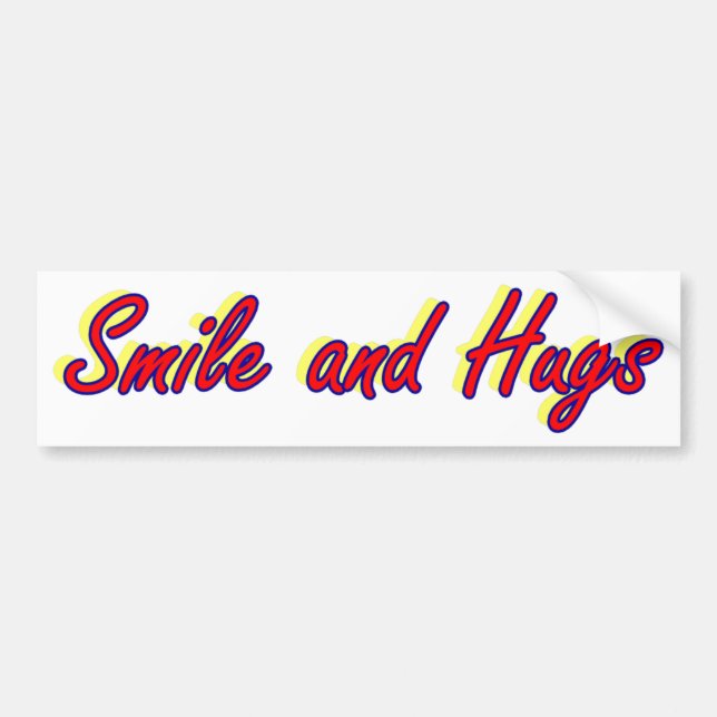 Adesivo Para Carro Sorriso e abraços (Frente)