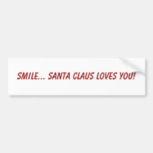 Adesivo Para Carro Sorriso… Papai Noel ama-o!