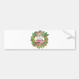 Adesivo Para Carro Sorriso Snowman Wreath Natal