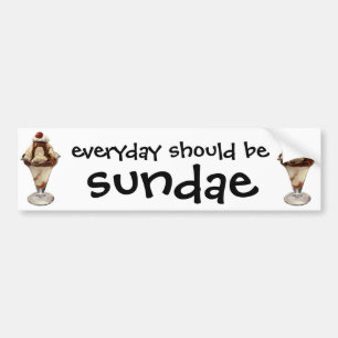 Adesivo Para Carro Sorvete Vintage Hot Fudge Sundae Desserts