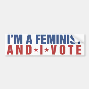 Adesivo Para Carro Sou feminista e voto