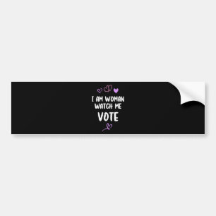 Adesivo Para Carro Sou Mulher, Cuidado Para Votar