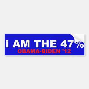 Adesivo Para Carro Sou O Obama-Biden 47% 2012