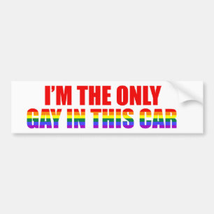 Adesivo Para Carro Sou o único Gay neste carro, uma Piada de humor e