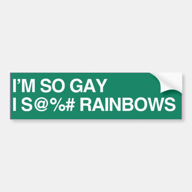 Adesivo Para Carro SOU TÃO GAY I S RAINBOWS - .png (Frente)