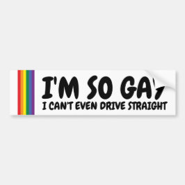Adesivo Para Carro Sou tão Gay que nem consigo dirigir Hetero