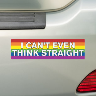 Adesivo Para Carro Sou tão Gay que nem consigo pensar no Hetero LGBT