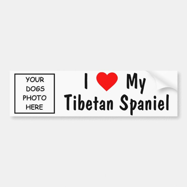 Adesivo Para Carro Spaniel tibetano (Frente)