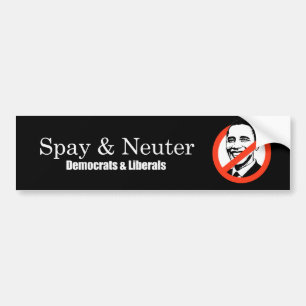 Adesivo Para Carro Spay e neutralize liberais Bumpersticker