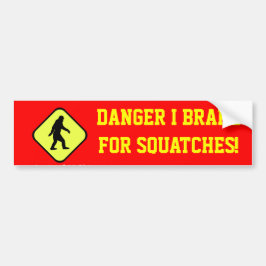 Adesivo Para Carro Squatches do perigo adiante