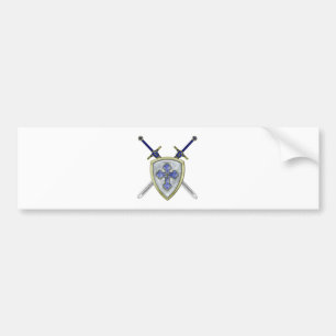 Adesivo Para Carro St Michael - espadas e protetor
