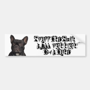 Adesivo Para Carro Staffordshire bull terrier a bordo