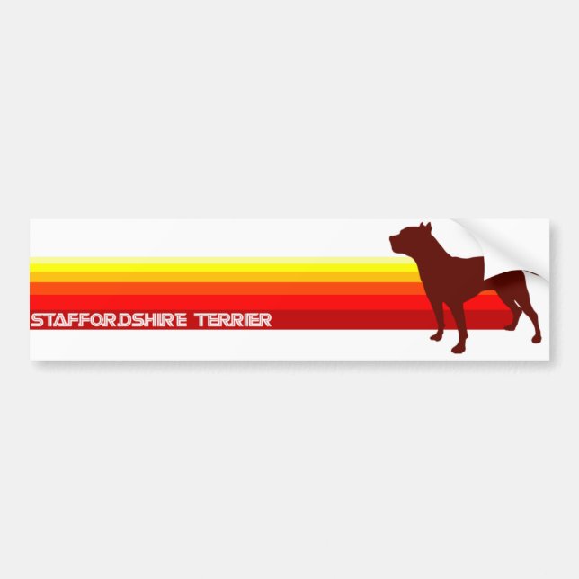 Adesivo Para Carro Staffordshire Terrier com autocolante no vidro (Frente)