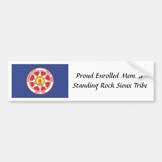 Adesivo Para Carro Standing_Rock_Sioux, membro registrado orgulhoso (Frente)