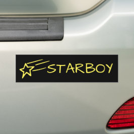 Adesivo Para Carro STARBOY e disparando amarelo personalizável estrel