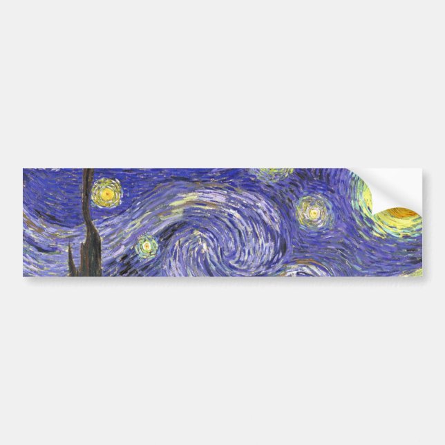 Adesivo Para Carro Starry Night por Vincent van Gogh (Frente)