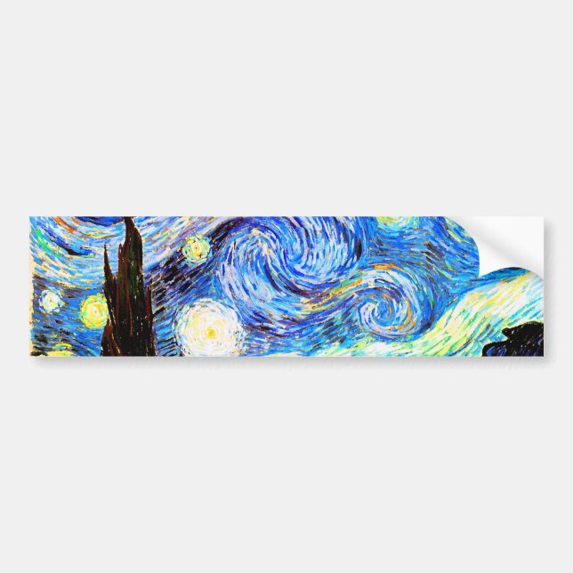 Adesivo Para Carro Starry Night Van Gogh Fine Art (Frente)