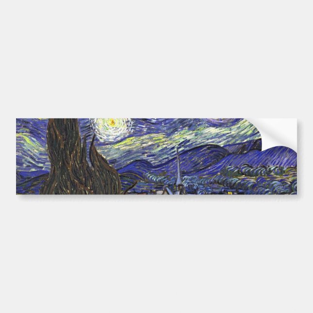 Adesivo Para Carro Starry Night, Vincent Van Gogh. (Frente)