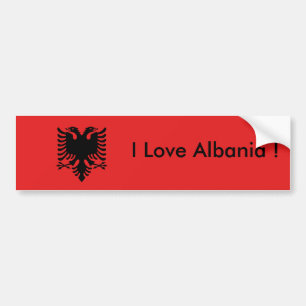 Adesivo Para Carro Sticker Flag da Albânia