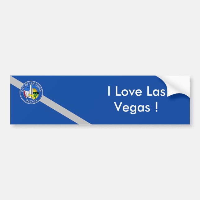 Adesivo Para Carro Sticker Flag da cidade de Las Vegas, EUA (Frente)
