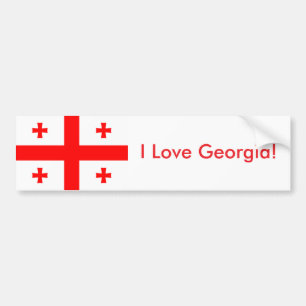 Adesivo Para Carro Sticker Flag da Geórgia