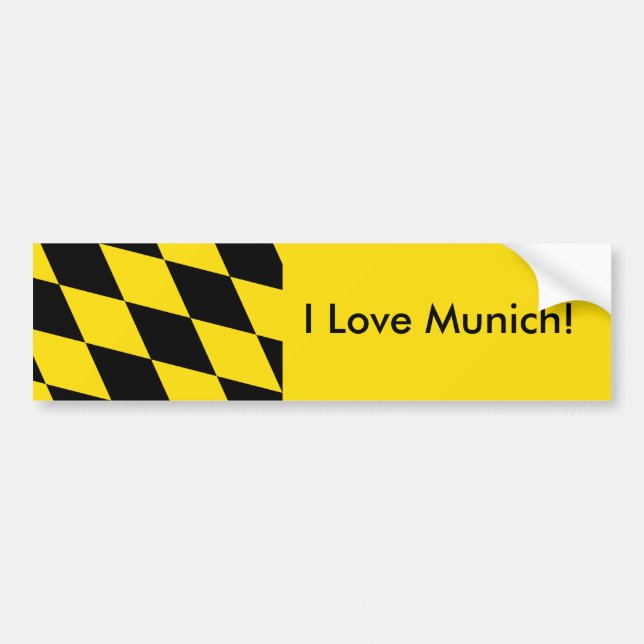 Adesivo Para Carro Sticker Flag de Munique, Alemanha (Frente)