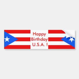Adesivo Para Carro Sticker Flag de Porto Rico, Feliz Aniversário dos 