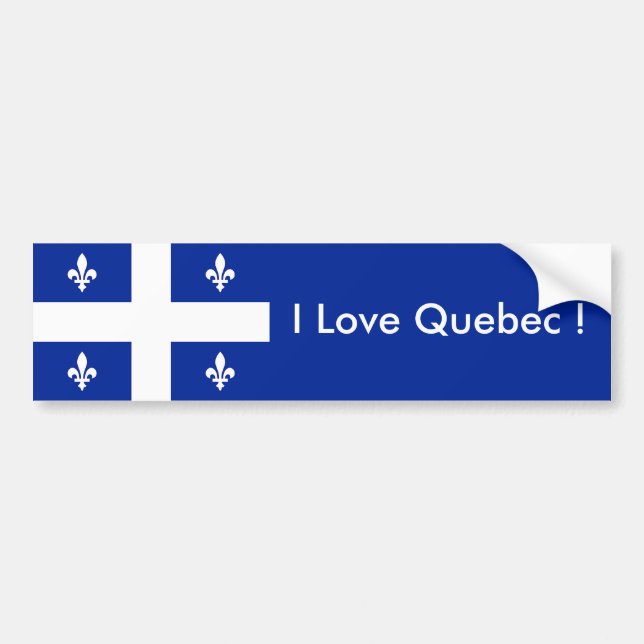 Adesivo Para Carro Sticker Flag de Quebec, Canadá (Frente)