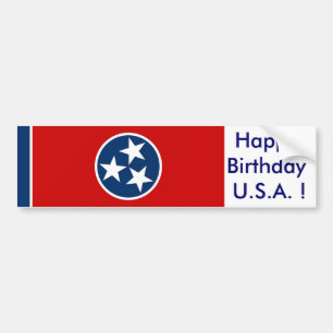Adesivo Para Carro Sticker Flag do Tennessee
