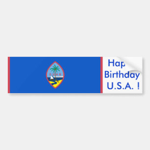 Adesivo Para Carro Sticker Flag of Guam, Parabéns Aniversário dos EUA