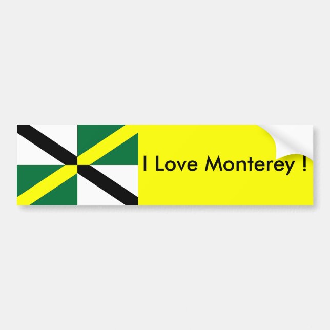 Adesivo Para Carro Sticker Flag of Monterey, California State, EUA (Frente)