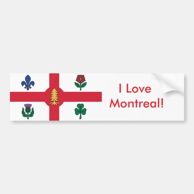 Adesivo Para Carro Sticker Flag of Montreal, Canada (Frente)