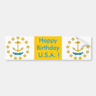 Adesivo Para Carro Sticker Flag of Rhode Island