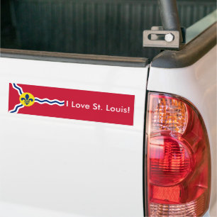 Adesivo Para Carro Sticker Flag of Rua Louis, Missouri