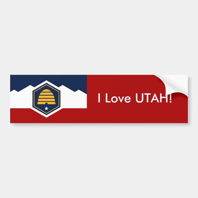Adesivo Para Carro Sticker Flag of Utah, USA (Frente)