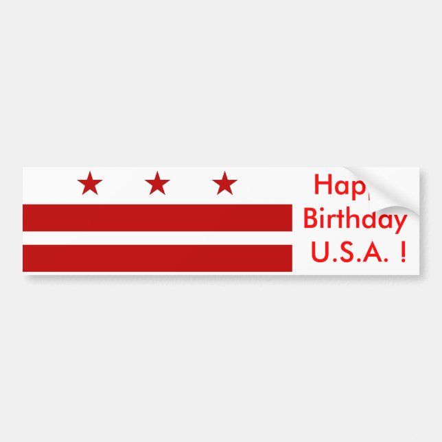 Adesivo Para Carro Sticker Flag of Washington DC (Frente)