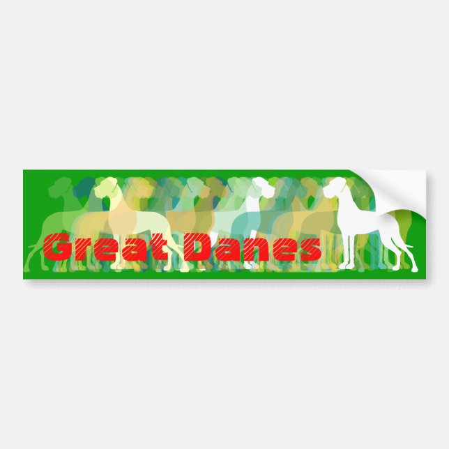 Adesivo Para Carro Sticker Great Danes (Frente)