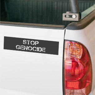 Adesivo Para Carro STOP Genocídio Diga não ao genocídio Genocídio