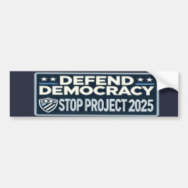 Adesivo Para Carro Stop Project 2025 - Defend Democracy - Vote Blue