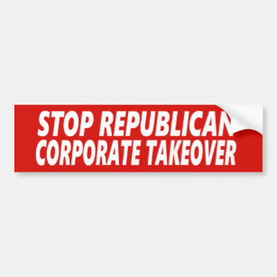 Adesivo Para Carro Stop Republican Corporation Takeover